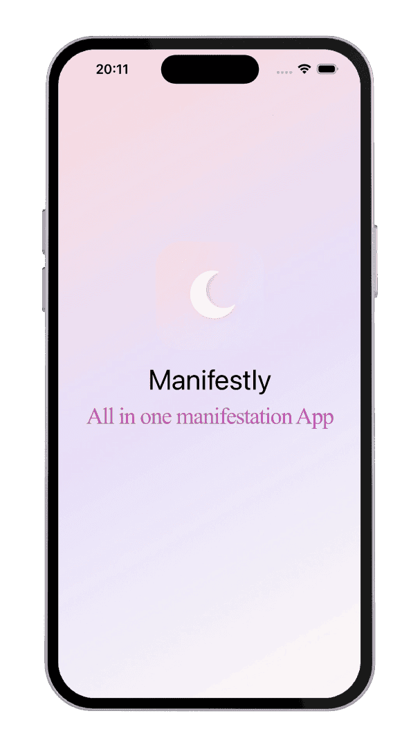 Manifestly App Mockup - Vision Board and Affirmations